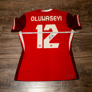 Nike Canada Tani Oluwaseyi #12 2025 Home Match Worn Signed Jersey - L