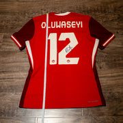 Nike Canada Tani Oluwaseyi #12 2025 Home Match Worn Signed Jersey - L